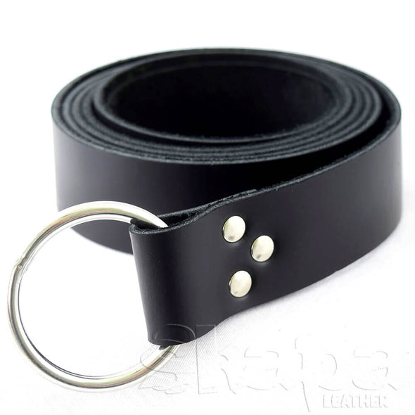 1.5” Wide Basic Ring Belt in Black or Brown