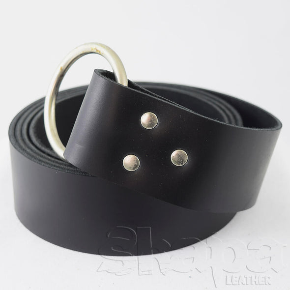 2” Wide Basic Ring Belt in Black or Brown