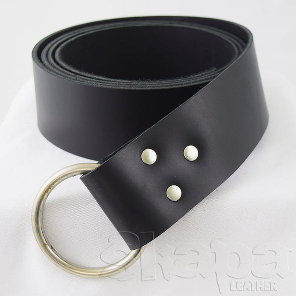 2” Wide Basic Ring Belt in Black or Brown