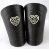 Countess’s Celtic Heart Leather Cuffs
