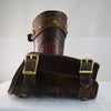 Noble’s Buckled Aged Brown Celtic Knot Leather Bracers