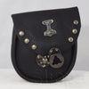 Night Watchman’s Studded Black Leather Pouch