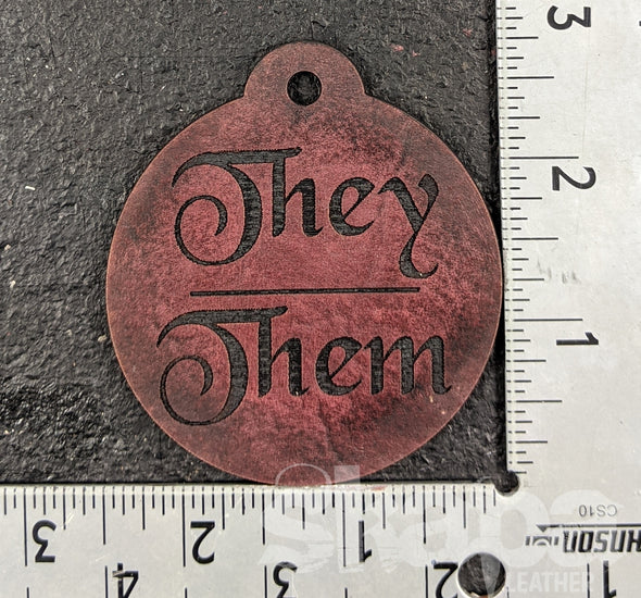 Leather Pronoun Tags