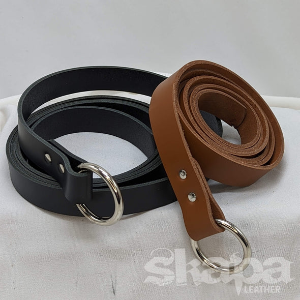1” Wide Basic Ring Belt in Black or Brown