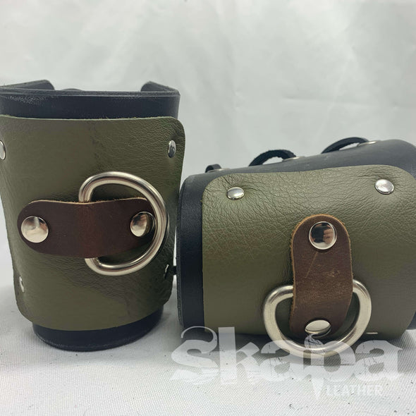 Leather D-ring Cuffs