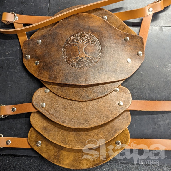 Fully Articulated Leather Pauldron
